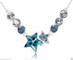 Buy Lishmark Trendy Alloy 9K White Gold Filled Aaa Cz Double Star Necklace Fashion Jewelry - Purplle