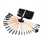 Buy Salon Palette 24 Pieces Make Up Brushes With A Black Leather Case - Purplle