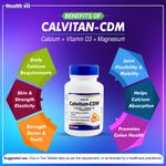 Buy Healthvit Calvitan-Cdm Calcium + Vitamin D3 + Magnesium 60 Tablets - Purplle