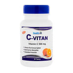 Buy Healthvit C-Vitan Vitamin C 500Mg Orange Flavour 60 Tablets - Purplle