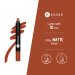 Buy SUGAR Cosmetics Matte As Hell Crayon Lipstick - 16 Claire Underwood (Burnt Orange) - Purplle