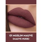 Buy SUGAR Cosmetics Suede Secret Matte Lipcolour - 01 Muslin Mauve (Mauve Nude) (6 ml) - Purplle