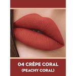 Buy SUGAR Cosmetics Suede Secret Matte Lipcolour - 04 Crepe Coral (Peachy Coral) - Purplle