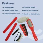 Buy GUBB Pedicure Kit 7 In 1 - Nail Clipper, Pumice Stone, Nail Buffer, Nail Brush, Foot Rasp & Toe Spacer (color may very) - Purplle