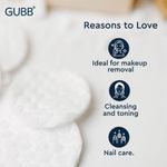 Buy GUBB Cotton Pads for Face Cleansing & Makeup Removal, Embossed - 100 Pads - Purplle