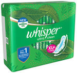 Buy Whisper Ultra Clean Wings Sanitary Pads XL Plus- 7 Pads - Purplle