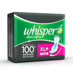 Buy Whisper Ultra Overnight Sanitary Pads XL Plus 7 Pc Pack - Purplle