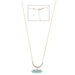 Buy Karatcart Gold Long Chain Blue Turquoise Necklace For Women - Purplle