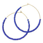 Buy Karatcart 24k GoldPlated Blue Hoop Earrings Set For Women - Purplle