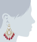 Buy Karatcart Brass Dangle & Drop Earings For Women ( Red ) - Purplle