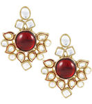 Buy Karatcart Meera Red Kundan Earrings - Purplle