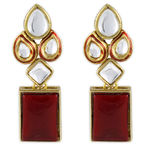 Buy karatcart Cyan Red Modish Kundan Dangle & Drop Earrings For Women - Purplle