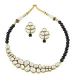 Buy Karatcart Hybrid Black Kundan Necklace Set for Women - Purplle