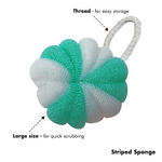 Buy SP Accessories Striped Loofah Bath Sponge Green - Purplle