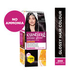 Buy L'Oreal Paris Casting Creme Gloss Hair Color With Glycolic Gloss Complex | Mini | Shade 200 - Ebony Black | 20ml + 20g + 5g - Purplle