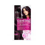 Buy L'Oreal Paris Casting Creme Gloss Hair Color With Glycolic Gloss Complex | Mini | Shade 316 - Burgundy| 20ml + 20g + 5g - Purplle