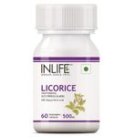 Buy INLIFE Licorice Extract (Yastimadhu) Standardized to 20% Glycyrrhizinic Acid, 500 mg - 60 Vegetarian Capsules - Purplle