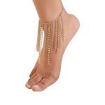 Buy Femnmas Multi Chain Rhinestone Heel Anklet - Purplle