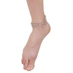 Buy Femnmas Silver Bell Anklet - Purplle