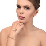 Buy Femnmas Butterfly Rhinestone Ring Bracelet - Purplle
