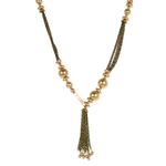 Buy Femnmas Ball Chain Statement Necklace - Purplle