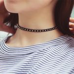 Buy Femnmas Rivet Spike Choker Necklace - Purplle