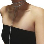 Buy Femnmas Long Crystal Collar Necklace - Purplle