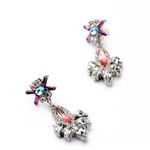 Buy Femnmas Luxury Flower Drop Earrings - Purplle