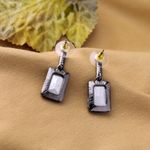 Buy Femnmas Blue Square Pendant Earrings - Purplle