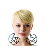 Buy Femnmas Pentagram Big Pop Earrings - Purplle