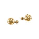 Buy Femnmas Golden Wired Double Face Earrings - Purplle