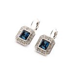 Buy Femnmas Blue Gemstone Square Earrings - Purplle
