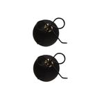 Buy Femnmas Black Double Sided Bow Earrings - Purplle