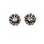 Buy Femnmas Metal Crystal Flower Studs - Purplle