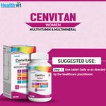 Buy Healthvit Cenvitan Women Multivitamin & Multimineral with 24 Nutrients (Vitamins and Minerals) - 60 Tablets - Purplle