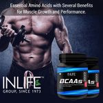 Buy INLIFE BCAA Branched Chain Amino Acids 7 g with L-Glutamine, Citrulline Malate Nutrition Energy Supplements for Men Women - 450 grams Orange Flavour - Purplle
