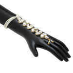 Buy Crunchy Fashion Pompon Crystal Pearly Statement Anklet - Purplle