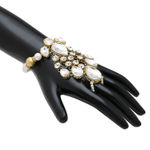 Buy Crunchy Fashion Dazzling Crystal Statement Pearly Hathphool - Purplle