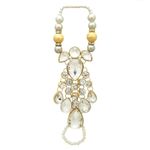 Buy Crunchy Fashion Dazzling Crystal Statement Pearly Hathphool - Purplle