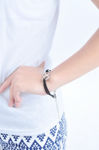 Buy Crunchy Fashion Dual Heart Black-Green Combo Bracelet - Purplle