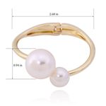 Buy Crunchy Fashion Pearl Embellished Statement Cuff Bracelet For Women - Purplle