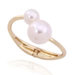 Buy Crunchy Fashion Pearl Embellished Statement Cuff Bracelet For Women - Purplle