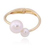 Buy Crunchy Fashion Pearl Embellished Statement Cuff Bracelet For Women - Purplle