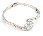Buy Crunchy Fashion Silver Plated Zircon Flower Bracelet For Women - Purplle