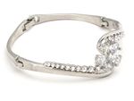 Buy Crunchy Fashion Silver Plated Zircon Flower Bracelet For Women - Purplle