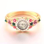 Buy Crunchy Fashion Rose Gold Plated Analogue Multi Dial Women'S Bracelet Watch - Purplle