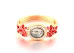 Buy Crunchy Fashion Rose Gold Plated Analogue Silver Dial Women'S Bracelet Watch - Purplle