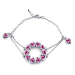 Buy Crunchy Fashion Circle Of Hearts Purple Bracelet - Purplle
