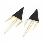 Buy Crunchy Fashion Tribal Spike Earrings- Black - Purplle