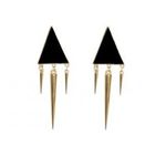 Buy Crunchy Fashion Tribal Spike Earrings- Black - Purplle